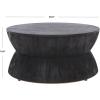 Safavieh Home Collection Alecto Brown Round Coffee Table (Fully Assembled) COF6601A(Black)