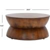 Safavieh Home Collection Alecto Brown Round Coffee Table (Fully Assembled) COF6601A(Brown)
