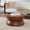 Safavieh Home Collection Alecto Brown Round Coffee Table (Fully Assembled) COF6601A(Brown)