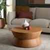 Safavieh Home Collection Alecto Brown Round Coffee Table (Fully Assembled) COF6601A(Light Natural)