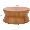 Safavieh Home Collection Alecto Brown Round Coffee Table (Fully Assembled) COF6601A(Light Natural)