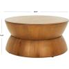 Safavieh Home Collection Alecto Brown Round Coffee Table (Fully Assembled) COF6601A(Natural Finish)