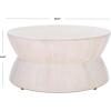 Safavieh Home Collection Alecto Brown Round Coffee Table (Fully Assembled) COF6601A(White Wash)