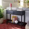 Safavieh Home Collection Allura Brown 2-Drawer Bottom Shelf Console Table(Black)