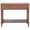 Safavieh Home Collection Allura Brown 2-Drawer Bottom Shelf Console Table(Brown)