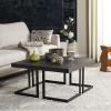 Safavieh Home Collection Amalya Modern Dark Grey Square Coffee Table