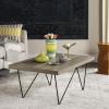 Safavieh Home Collection Amos Modern Light Brown Rectangle Coffee Table