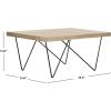 Safavieh Home Collection Amos Modern Light Brown Rectangle Coffee Table