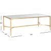Safavieh Home Collection Antwan Gold Coffee Table(Gold / Clear)