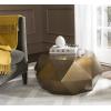 Safavieh Home Collection Astrid Geometric Brushed Brass Faceted Coffee Table(Brushed Brass)
