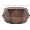 Safavieh Home Collection Astrid Geometric Brushed Brass Faceted Coffee Table(Copper)