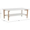 Safavieh Home Collection Caraway White and Natural Coffee Table