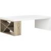 Safavieh Home Collection Carlton White Lacquer and Light Oak Side Coffee Table