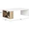 Safavieh Home Collection Carlton White Lacquer and Light Oak Side Coffee Table