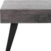 Safavieh Home Collection Cedric Light Grey and Black Rectangular Midcentury Modern Coffee Table(Black Oak/Black)