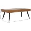 Safavieh Home Collection Cedric Light Grey and Black Rectangular Midcentury Modern Coffee Table(Brown/Black)