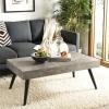 Safavieh Home Collection Cedric Light Grey and Black Rectangular Midcentury Modern Coffee Table(Light Grey/Black)