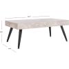 Safavieh Home Collection Cedric Light Grey and Black Rectangular Midcentury Modern Coffee Table(Light Grey/Black)