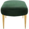 Safavieh Home Collection Corinne Emerald and Gold Velvet Oval Bench(Emerald / Gold)