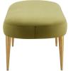 Safavieh Home Collection Corinne Emerald and Gold Velvet Oval Bench(Olive)