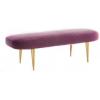 Safavieh Home Collection Corinne Emerald and Gold Velvet Oval Bench(Plum / Gold)