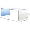 Safavieh Home Collection Crysta Clear and Blue Ombre Glass Coffee Table(Clear / Blue)