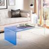 Safavieh Home Collection Crysta Clear and Blue Ombre Glass Coffee Table(Clear / Blue)