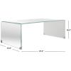 Safavieh Home Collection Crysta Clear and Blue Ombre Glass Coffee Table(Clear / White)