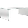 Safavieh Home Collection Crysta Clear and Blue Ombre Glass Coffee Table(Clear / White)