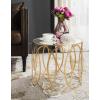 Safavieh Home Collection Cyrah Leaf Accent Table, Gold