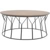Safavieh Home Collection Deion Retro Mid-Century Light Oak and Black Wood Coffee Table(Light Grey)