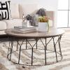 Safavieh Home Collection Deion Retro Mid-Century Light Oak and Black Wood Coffee Table(Light Grey)