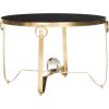 Safavieh Home Collection Elisha Black and Gold Leaf Round Coffee Table