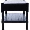 Safavieh Home Collection Filbert Brown 2-Drawer Bottom Shelf Coffee Table COF5703C(Black)