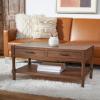 Safavieh Home Collection Filbert Brown 2-Drawer Bottom Shelf Coffee Table COF5703C(Brown)
