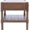 Safavieh Home Collection Filbert Brown 2-Drawer Bottom Shelf Coffee Table COF5703C(Brown)