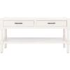 Safavieh Home Collection Filbert Brown 2-Drawer Bottom Shelf Coffee Table COF5703C(Distressed White)