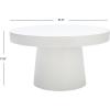 Safavieh Home Collection Jaria White Terrazzo Paper Mache Round Coffee Table (Fully Assembled) COF3000B(White)