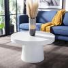 Safavieh Home Collection Jaria White Terrazzo Paper Mache Round Coffee Table (Fully Assembled) COF3000B(White Terrazzo)