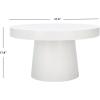 Safavieh Home Collection Jaria White Terrazzo Paper Mache Round Coffee Table (Fully Assembled) COF3000B(White Terrazzo)