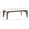 Safavieh Home Collection Josef Retro Black Coffee Table(White / Dark Brown)