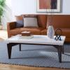 Safavieh Home Collection Josef Retro Black Coffee Table(White / Dark Brown)