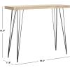 Safavieh Home Collection Lali Retro Mid-Century Light Oak and Black Wood Console
