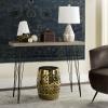 Safavieh Home Collection Lali Retro Mid-Century Light Oak and Black Wood Console