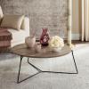 Safavieh Home Collection Mae Modern Light Brown Round Coffee Table(Light Brown)