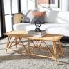 Safavieh Home Collection Montgomery Natural Rattan (15″ w. x 47″ d. x 18″ h.) Coffee Table(Natural)