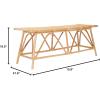 Safavieh Home Collection Montgomery Natural Rattan (15″ w. x 47″ d. x 18″ h.) Coffee Table(Natural)