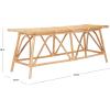 Safavieh Home Collection Montgomery Natural Rattan (15″ w. x 47″ d. x 18″ h.) Coffee Table(Natural)