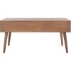 Safavieh Home Collection Mozart Mid-Century Distressed Grey 2-Drawer Rectangle Coffee Table(Brown)