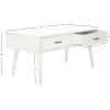 Safavieh Home Collection Mozart Mid-Century Distressed Grey 2-Drawer Rectangle Coffee Table(Distressed White)